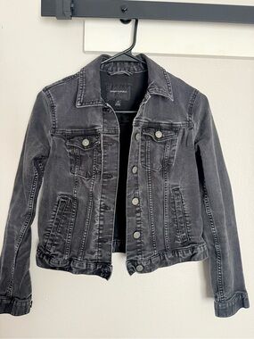 Banana Republic Washed Black Denim Jean Jacket